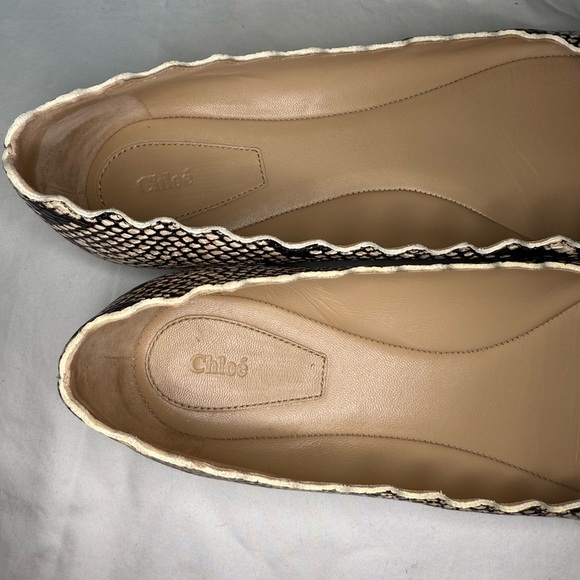 Chloe Snakeskin Patterned Women's Flats - Picture 2 of 9